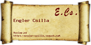 Engler Csilla névjegykártya